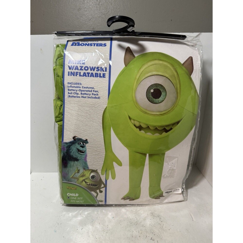 Monsters Inc MIKE WAZOWSKI Inflatable Costume Child OS Spirit Halloween 52-61"